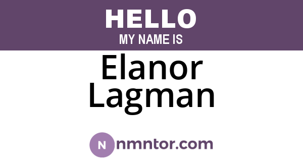 Elanor Lagman