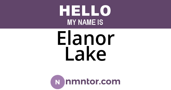 Elanor Lake