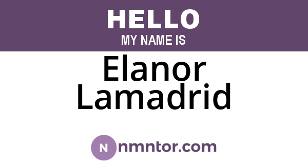 Elanor Lamadrid