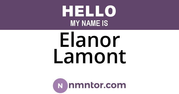 Elanor Lamont