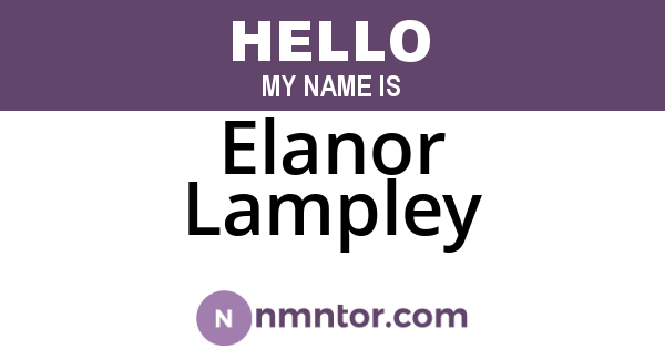 Elanor Lampley