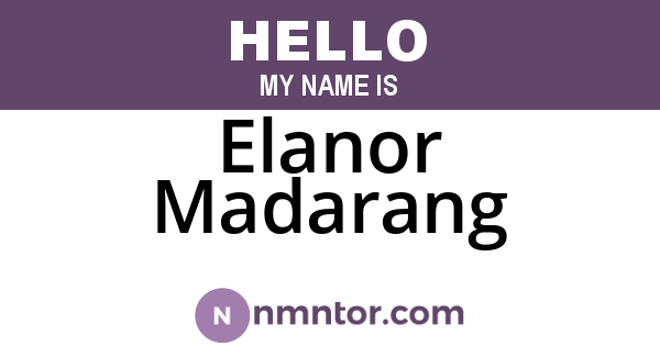 Elanor Madarang
