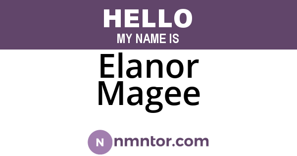 Elanor Magee