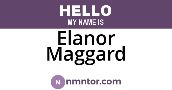Elanor Maggard