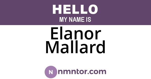 Elanor Mallard