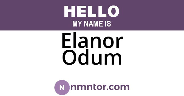 Elanor Odum