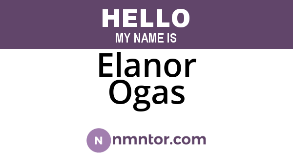 Elanor Ogas
