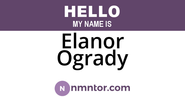 Elanor Ogrady