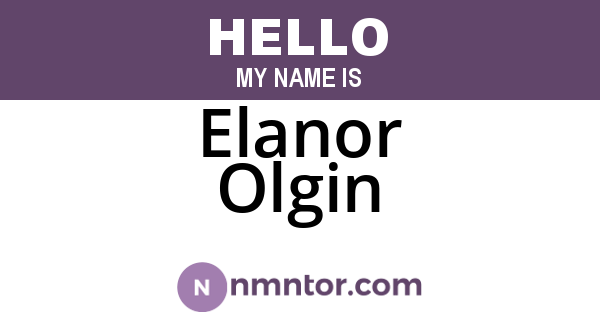 Elanor Olgin