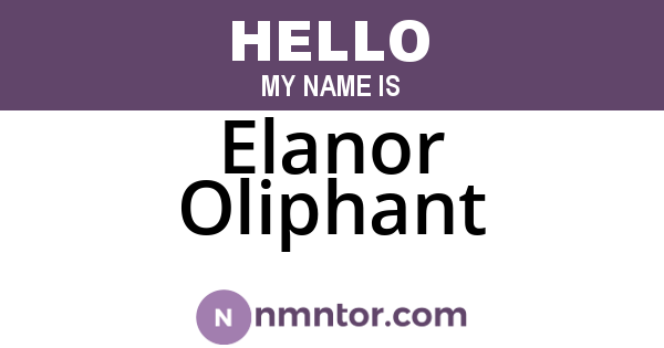 Elanor Oliphant