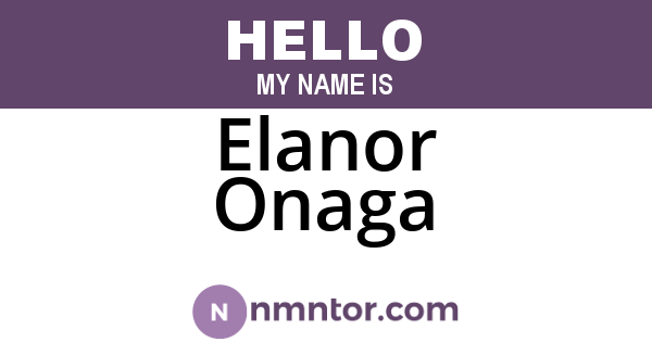 Elanor Onaga