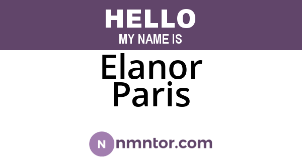 Elanor Paris