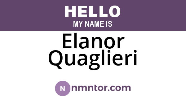 Elanor Quaglieri