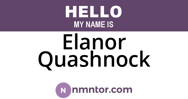 Elanor Quashnock