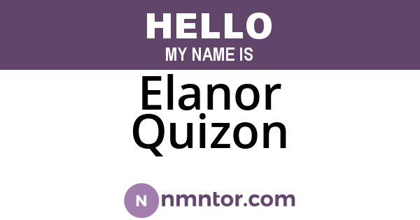 Elanor Quizon