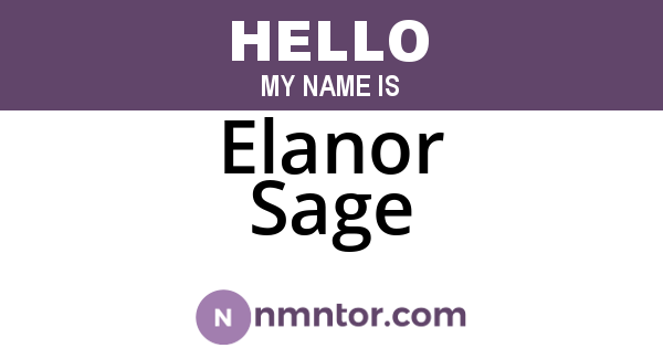 Elanor Sage