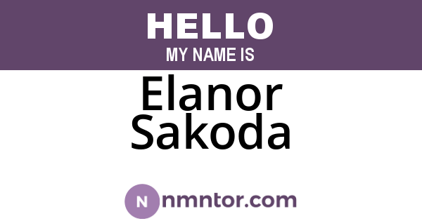 Elanor Sakoda