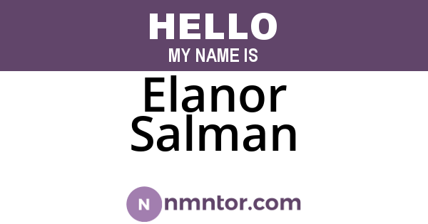 Elanor Salman