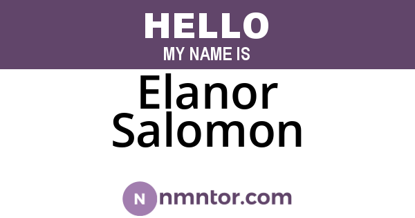 Elanor Salomon