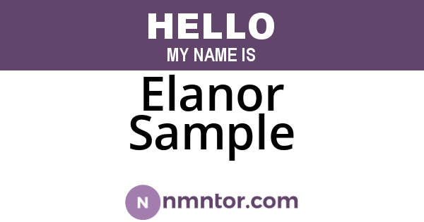 Elanor Sample
