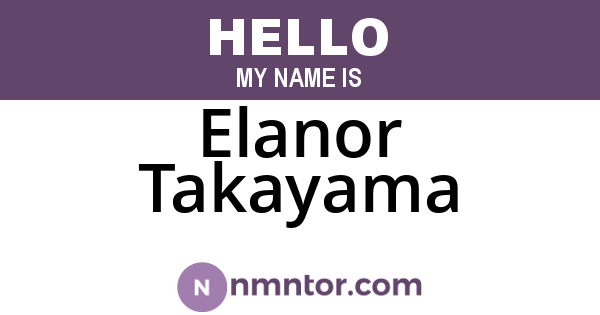 Elanor Takayama