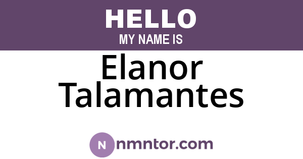 Elanor Talamantes