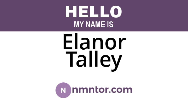 Elanor Talley
