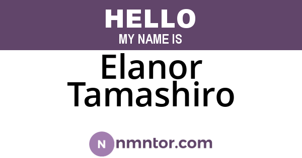 Elanor Tamashiro