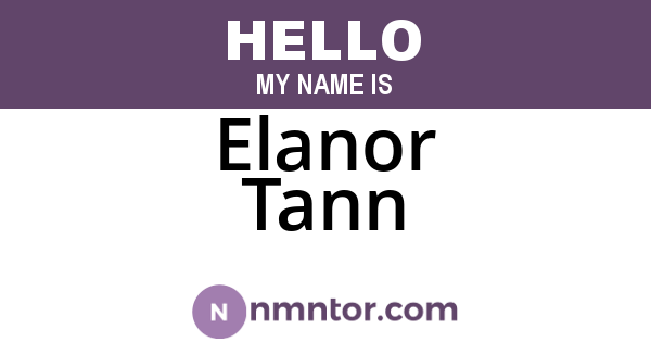 Elanor Tann