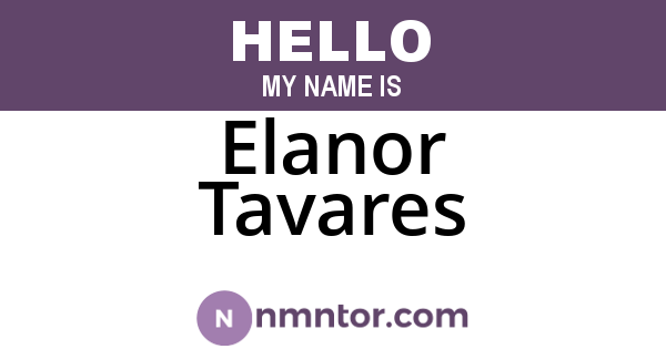 Elanor Tavares
