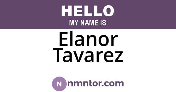 Elanor Tavarez
