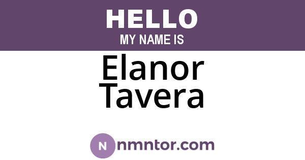 Elanor Tavera