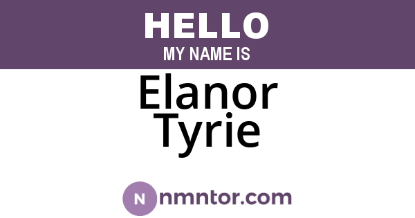 Elanor Tyrie