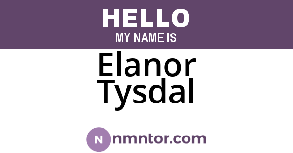 Elanor Tysdal