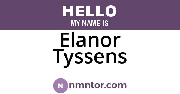 Elanor Tyssens