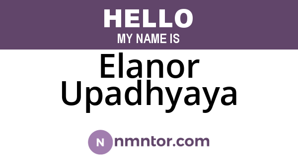 Elanor Upadhyaya