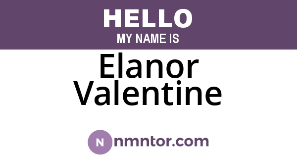 Elanor Valentine