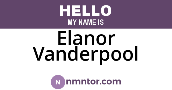 Elanor Vanderpool