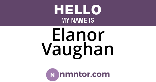 Elanor Vaughan