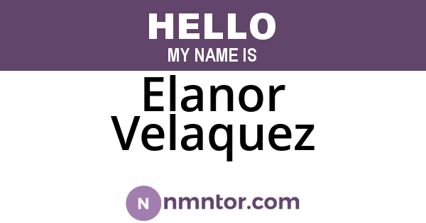 Elanor Velaquez