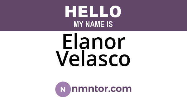 Elanor Velasco