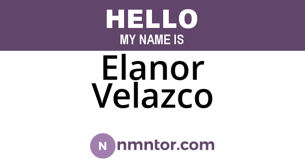 Elanor Velazco