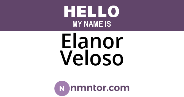 Elanor Veloso