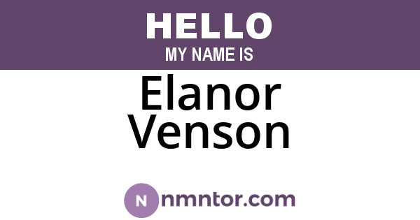 Elanor Venson