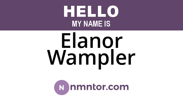 Elanor Wampler