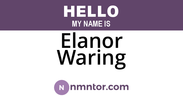 Elanor Waring