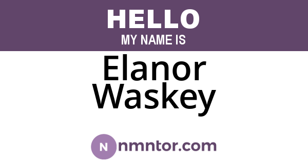 Elanor Waskey