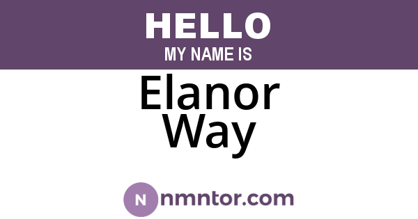Elanor Way