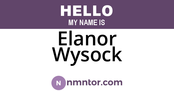 Elanor Wysock