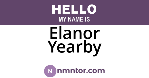 Elanor Yearby